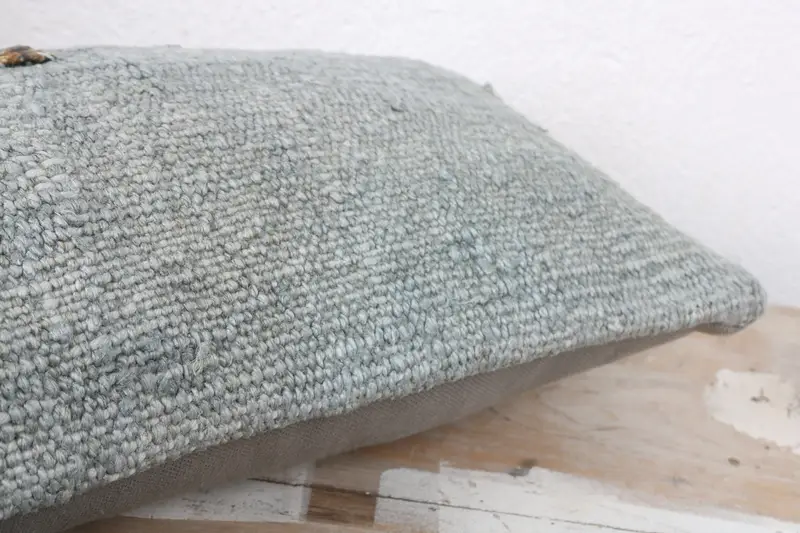 Home Decor Pillow, Pillow, Knitted Cushion Case, Boho Pillow Sham Cover, 8x16 Gray Pillow Case, Pillow for Sofa, Handwoven Cushion - 6