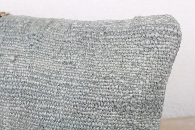 Home Decor Pillow, Pillow, Knitted Cushion Case, Boho Pillow Sham Cover, 8x16 Gray Pillow Case, Pillow for Sofa, Handwoven Cushion - 5