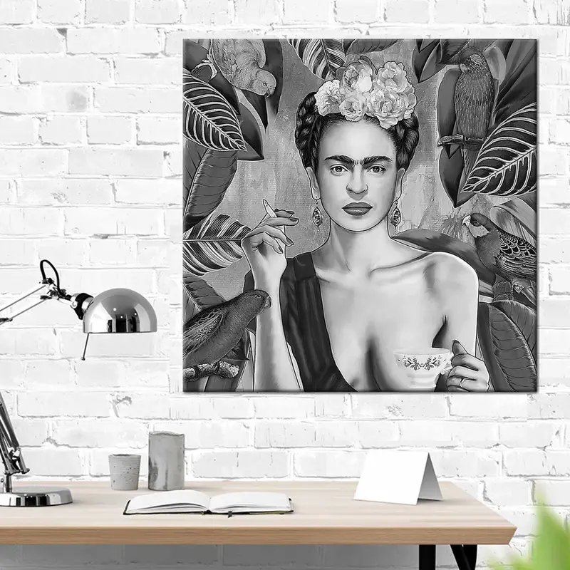 Frida Kahlo Poster, Frida Kahlo Canvas Art, Frida Kahlo Tea Cup, Frida Kahlo Print, Birds Jungle Canvas Art, Wall Art, Home Decor Canvas - 6