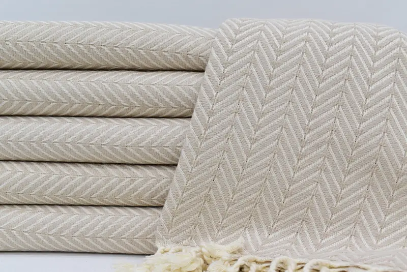 Sand-resistant Turkish towel for travel, Scarf Towel, 70x40 Cotton Zig zag Towel, Absorbent Turkish towel, Bachelor Gift, Gift For Him, Custom Towel - 1