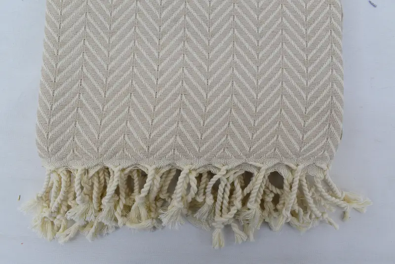 Sand-resistant Turkish towel for travel, Scarf Towel, 70x40 Cotton Zig zag Towel, Absorbent Turkish towel, Bachelor Gift, Gift For Him, Custom Towel - 3
