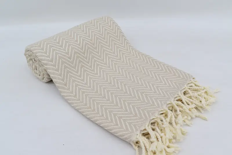 Sand-resistant Turkish towel for travel, Scarf Towel, 70x40 Cotton Zig zag Towel, Absorbent Turkish towel, Bachelor Gift, Gift For Him, Custom Towel - 5