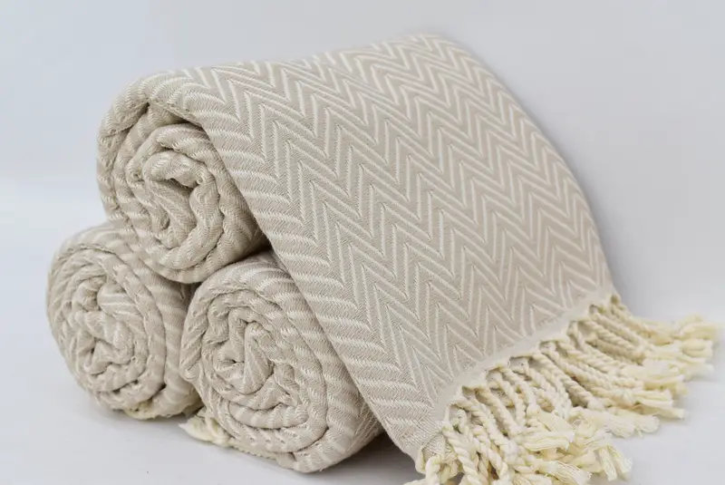 Sand-resistant Turkish towel for travel, Scarf Towel, 70x40 Cotton Zig zag Towel, Absorbent Turkish towel, Bachelor Gift, Gift For Him, Custom Towel - 8