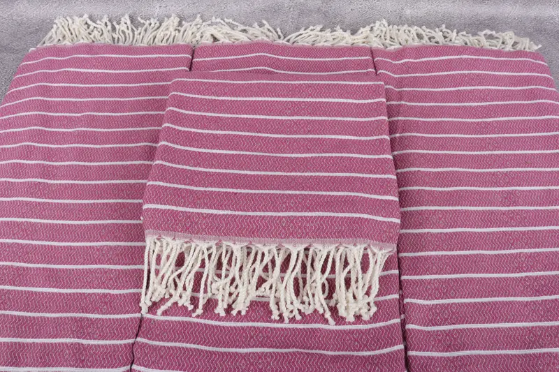 Handwoven organic Turkish towel for spa, Luxury towel, Hammam towel, Best Friend Gift Ideas, 70x40 Cotton Striped Towel, Bachelorette Party Favors - 4