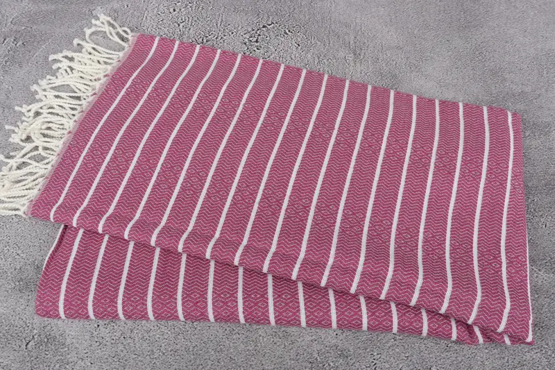 Handwoven organic Turkish towel for spa, Luxury towel, Hammam towel, Best Friend Gift Ideas, 70x40 Cotton Striped Towel, Bachelorette Party Favors - 6