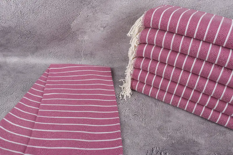 Handwoven organic Turkish towel for spa, Luxury towel, Hammam towel, Best Friend Gift Ideas, 70x40 Cotton Striped Towel, Bachelorette Party Favors - 2