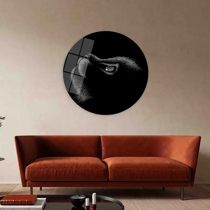 モダンな黒の抽象猫キャンバス - トレンディな猫愛好家へのギフト