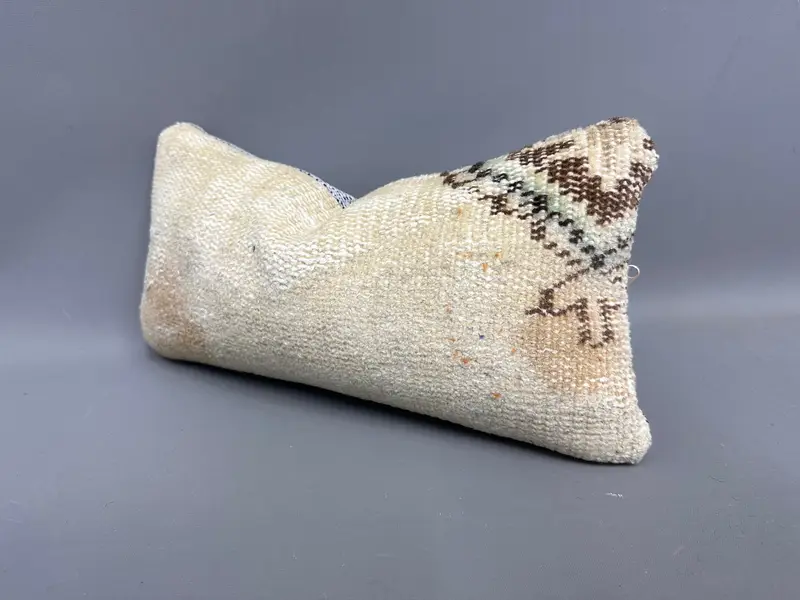 Square Throw Cushion Cover, 8x16 Beige Cushion, Vintage Kilim Pillow, Cushion Cover, Sofa Cushion Case, Kilim Pillow, Handmade Kilim Cushion - 3