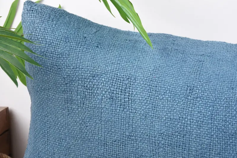 Boho Pillow Sham Cover, 12x43 Blue Pillow Case, Pillow Case, Traditional Cushion Case, Pillow for Sofa, Bed Pillow Cover, Ethnical Kilim Rug Pillow - 2