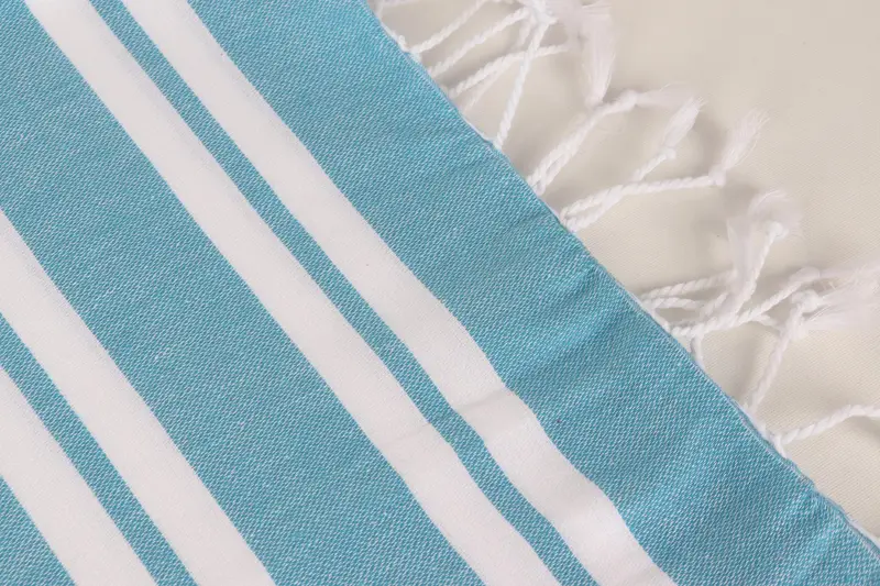Handmade Gift, Organic Cotton Towel, Gift For Him, Wedding Favors, Personalised Gift, Large Beach Towel Personalized, 70x40 Cotton Striped Towel - 7