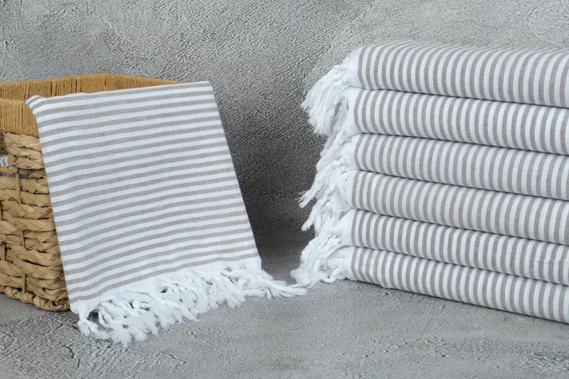 Turkish towel, 68x36 Cotton Striped Towel, Bridal Shower Favors, Home Decor Towel, Spa Towel, Beach Theme Wedding Gift, Personalized Towel - 3