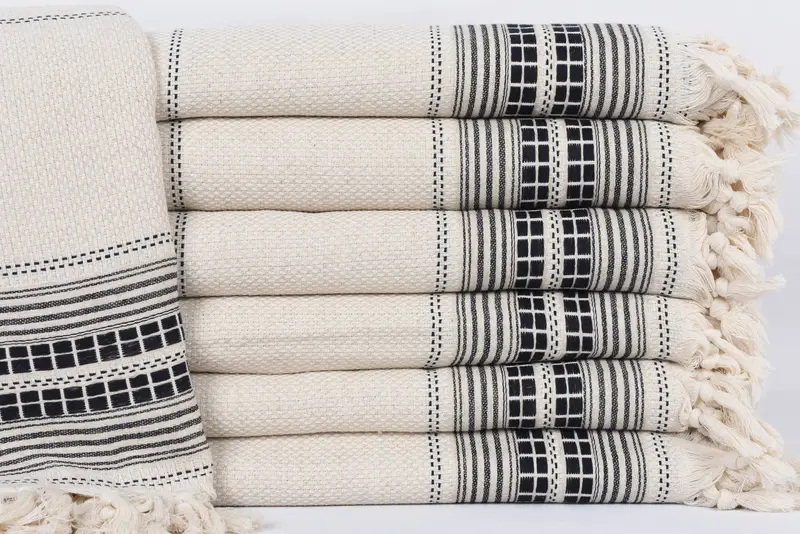96x94 Linen Striped Towel, Gift For Her, Throw Blanket, Extra Large Tablecloth, Woven Blanket, Boho Throw Blankets, Large Beach Towel Personalized