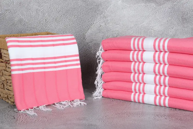 Travel towel, Turkish beach towel with fringe, Monogrammed Beach Towel, Bachelorette Gifts, 70x40 Cotton Striped Towel, Anniversary Gift For Her - 3