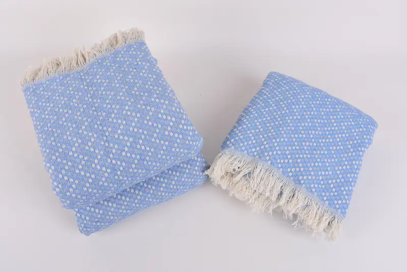 76x68 Cotton Herringbone Towel, Personalized Blanket, Custom Blanket, Organic Throw, Turkish Blanket Queen, Memorial Gift, Personalized Gifts - 8