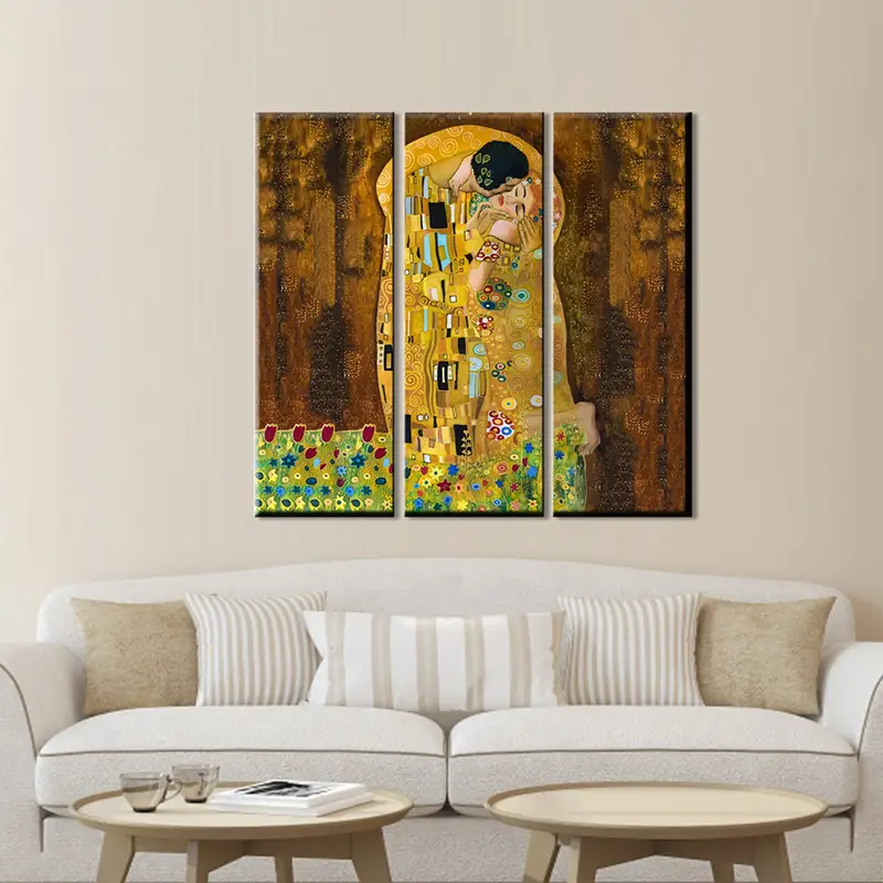 Der Kuss von Gustav Klimt, Gustav Klimt -Print, Fine Art Canvas, The Kiss Print, Kiss Klimt, The Kiss Painting, Valentinstag Geschenk - 1