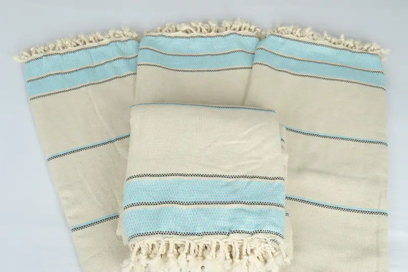 Aesthetic Blanket, Boho Throw Blankets, 104x96 Cotton Striped Towel, Bachelor Bachelorette Party Favors, Bridal Shower Gift, Housewarming Gift - 5