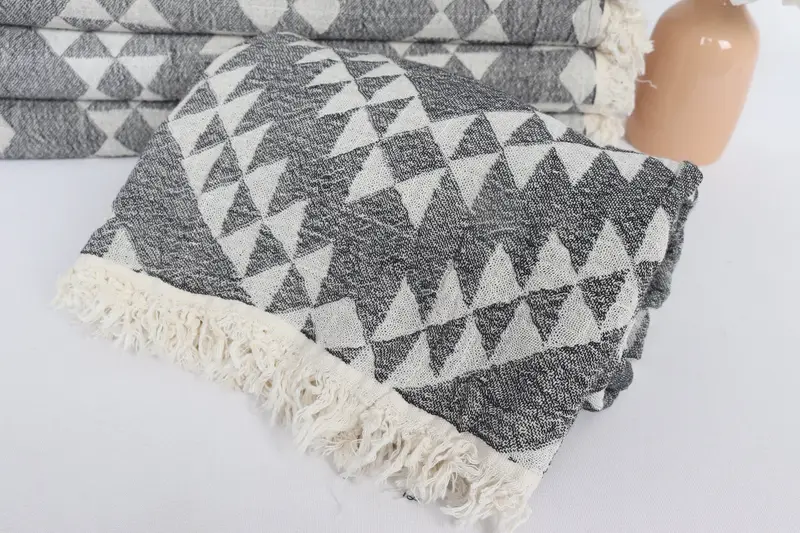 Turkish hand towel, Personalized Gift For Her, Bachelorette Party Gift, Custom Gift, Handwoven Turkish Towel, 70x40 Cotton Geometric Towel - 5
