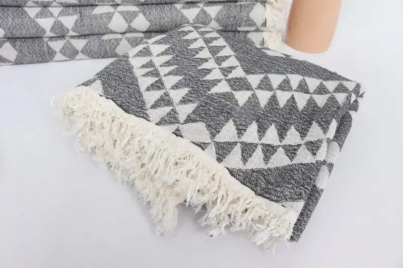 Turkish hand towel, Personalized Gift For Her, Bachelorette Party Gift, Custom Gift, Handwoven Turkish Towel, 70x40 Cotton Geometric Towel - 6