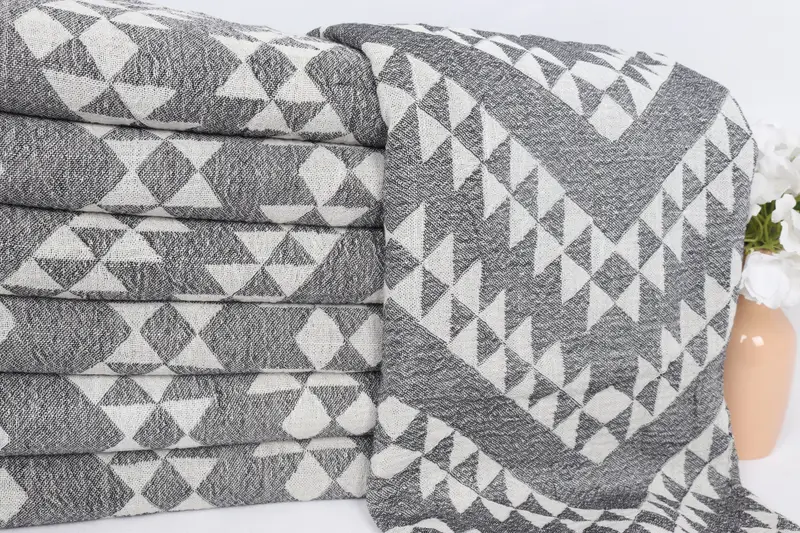 Turkish hand towel, Personalized Gift For Her, Bachelorette Party Gift, Custom Gift, Handwoven Turkish Towel, 70x40 Cotton Geometric Towel - 3