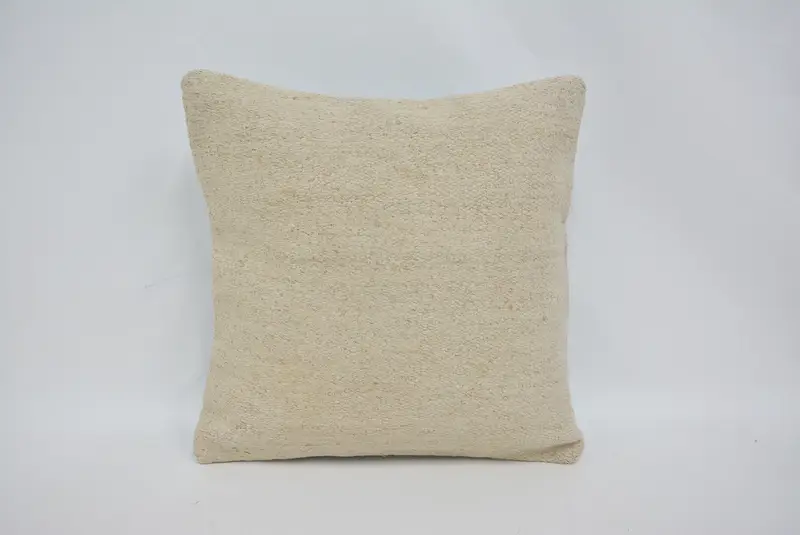Art Deco Pillow Case, Decorative Pillow Sham, 16x16 Beige Pillow Case, Boho Pillow Sham Cover, Gift Pillow, Cushion Cover, Boho Pillow - 1