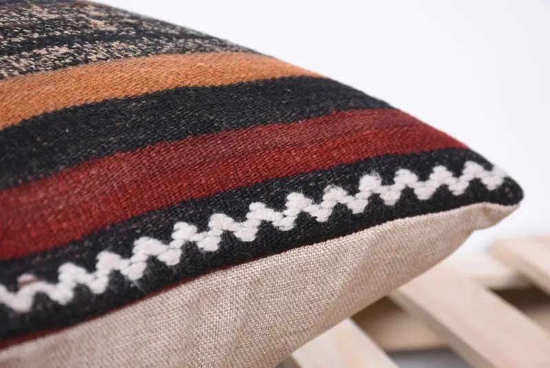 Pillow, Designer Throw Cushion Cover, Boho Pillow, Turkish Pillow, 16x16 Blue Pillow Sham, Accent Pillow Cover, Kilim Pillow Cover, Toss Pillow Case - 7