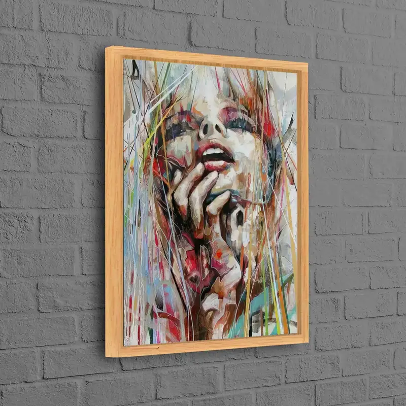 Zarif Soyut Kadın Portresi Kanvas Tablo Baskı - Canlı Dekor