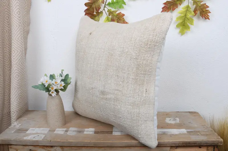 Outdoor Throw Cushion Case, Turkish Kilim Pillow, Designer Throw Cushion, Pillow Sham, 18x18 White Cushion Case, Home Decor Pillow, Turkish Pillow - 4
