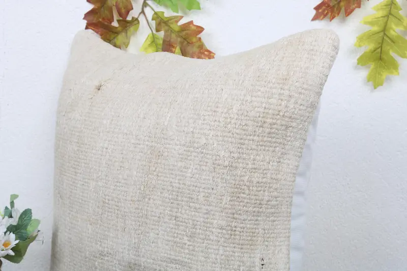 Outdoor Throw Cushion Case, Turkish Kilim Pillow, Designer Throw Cushion, Pillow Sham, 18x18 White Cushion Case, Home Decor Pillow, Turkish Pillow - 5