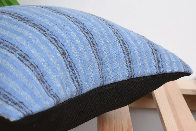 Pillow for Couch, Cushion Cover, Vintage Kilim Throw Pillow, Kilim Pillow, Floor Pillow, 12x12 Blue Cushion Case, Office Chair Pillow Case - 7