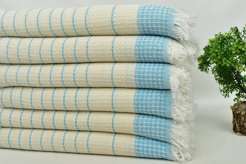 Bath towel, Gift For Bride, Beach Wedding Favor, Thin towel, Organic Towel, Personalized Towel, Turkish Bath Towel Set, 70x40 Cotton Waffle Towel - 3