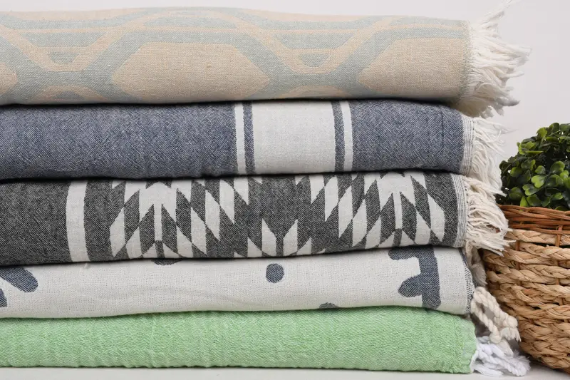 Bridesmaid Favors, Boho Throw Blankets, 80x60 Cotton Set of 5 Towel, Girl Trip Party Favor, Best Wedding Gift, Housewarming Gift, Wedding Favors - 3