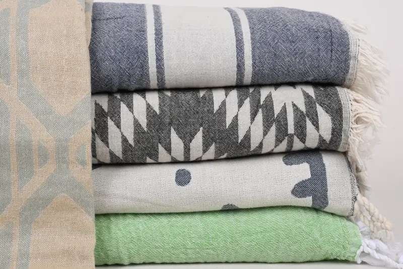 Bridesmaid Favors, Boho Throw Blankets, 80x60 Cotton Set of 5 Towel, Girl Trip Party Favor, Best Wedding Gift, Housewarming Gift, Wedding Favors - 1