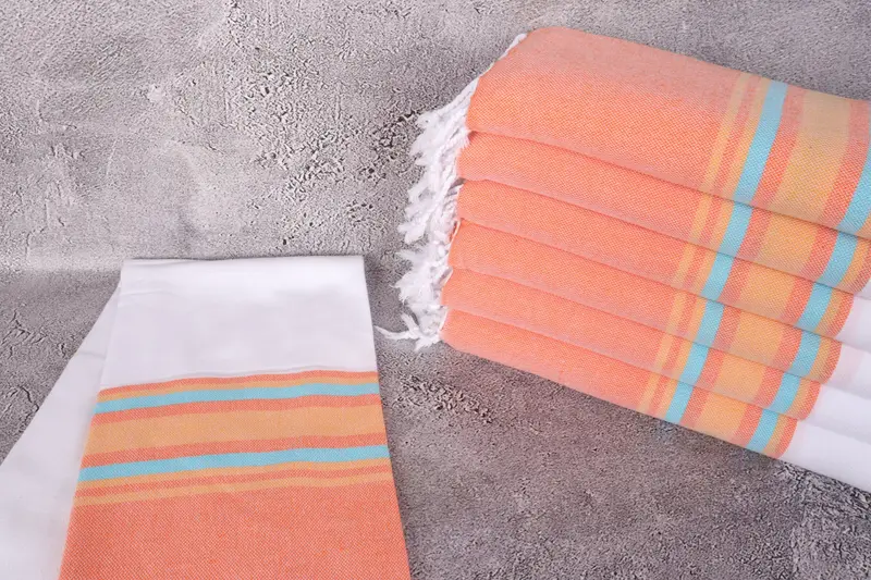 Monogrammed Beach Towel, Organic Turkish towel, Peshtemal, Bachelor Bachelorette Party Favors, 70x40 Cotton Striped Towel, Housewarming Gift - 2