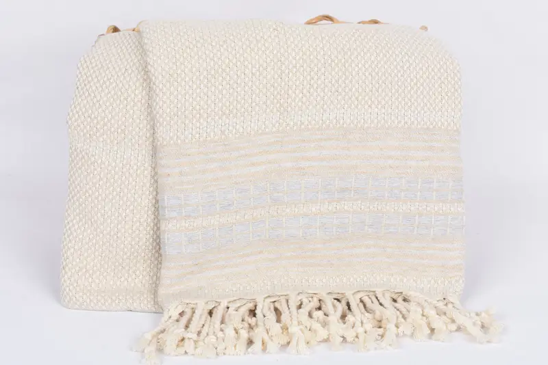 Organic Turkish towel, Gift For Him, Peshtemal Towel, 68x40 Linen Striped Towel, Embroidered Turkish Towel, Personalized Wedding Gift For Couple - 5
