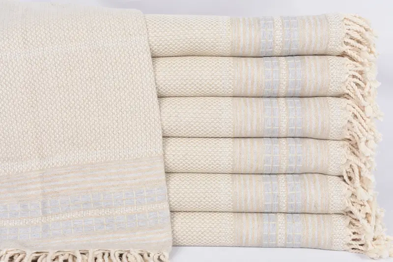 Organic Turkish towel, Gift For Him, Peshtemal Towel, 68x40 Linen Striped Towel, Embroidered Turkish Towel, Personalized Wedding Gift For Couple - 1