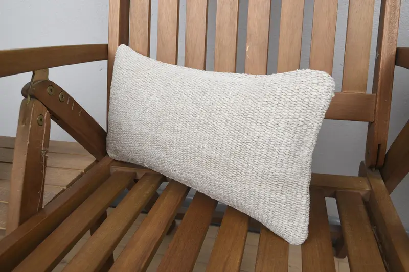 8x16 Beige Pillow Case, Kilim Cushion Sham, Ottoman Cushion, Aztec Cushion, Boho Pillow Sham Cover, Pillow Sham, Bed Pillow Sham, Gift Pillow - 3