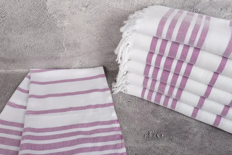 36x24 Cotton Herringbone Towel, Summer Gift, Monogram Towels, Wedding Gift, Personalized Kitchen Towel, Bathroom Hand Towel, Custom Hand Towel - 2