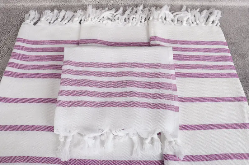 36x24 Cotton Herringbone Towel, Summer Gift, Monogram Towels, Wedding Gift, Personalized Kitchen Towel, Bathroom Hand Towel, Custom Hand Towel - 4