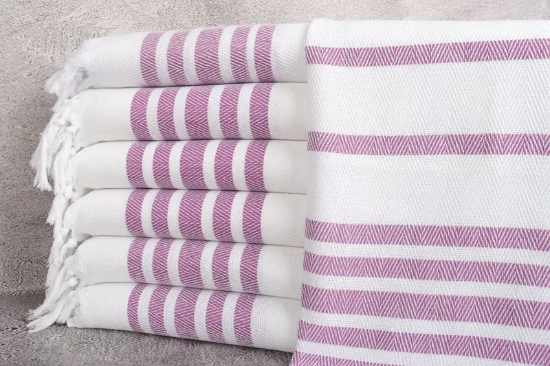 36x24 Cotton Herringbone Towel, Summer Gift, Monogram Towels, Wedding Gift, Personalized Kitchen Towel, Bathroom Hand Towel, Custom Hand Towel - 1