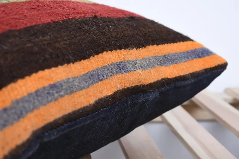 Pillow Sham, Vintage Kilim Throw Pillow, Turkish Pillow, 20x20 Red Cushion, Turkish Kilim Pillow, Morroccon Kilim Cushion Pillow Case - 7