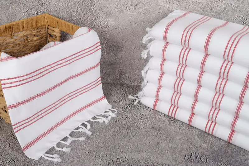 Organic Tea Towel, Best Friend Christmas Gift, 40x24 Cotton Striped Towel, Bridesmaid Towel, Bathroom Towels, Small Bath Towels, Custom Hand Towel - 6