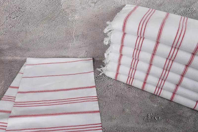 Organic Tea Towel, Best Friend Christmas Gift, 40x24 Cotton Striped Towel, Bridesmaid Towel, Bathroom Towels, Small Bath Towels, Custom Hand Towel - 3