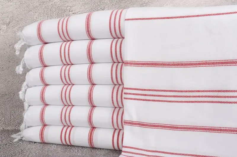 Organic Tea Towel, Best Friend Christmas Gift, 40x24 Cotton Striped Towel, Bridesmaid Towel, Bathroom Towels, Small Bath Towels, Custom Hand Towel - 1