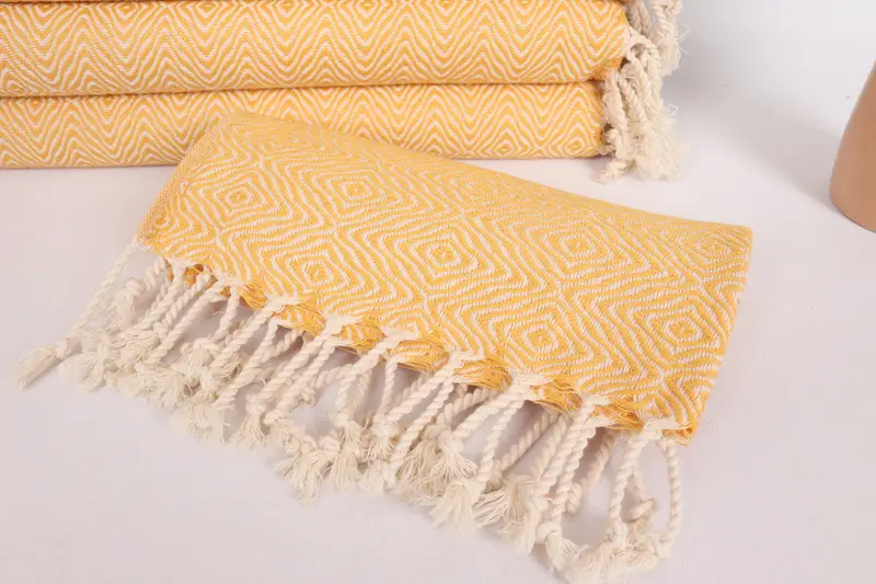 Personalized Gift, Personalized Kitchen Towel, Monogrammed Hand Towel, 36x18 Cotton Zigzag Diamond Towel, Summer Towel, Gift For Him, Gift For Bride - 4