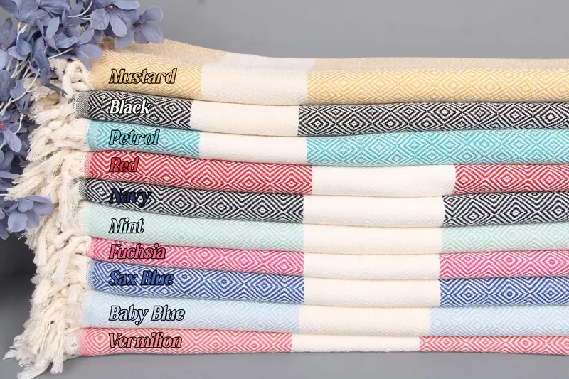 Custom Diamond Paisley Cotton Blanket, Recycled & Organic, 79x95 Inches