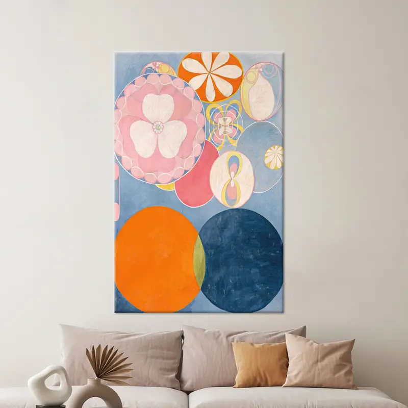 Impresión en lienzo de flores abstractas bohemias modernas - Arte de pared elegante