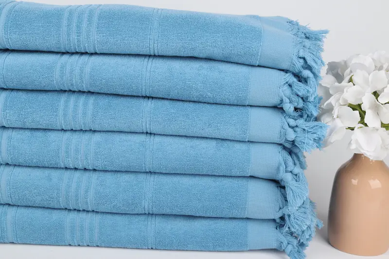 Wedding For Favor, Absorbent towel, Best Wedding Gift, Custom Gift, Eco-Friendly Turkish Towel, 70x36 Cotton Striped Terry Towel, Turkish towel - 3