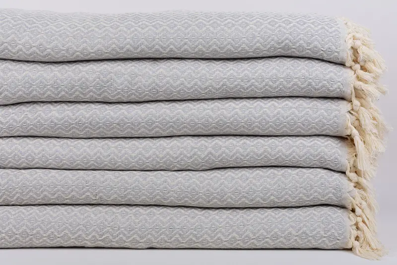 Best Wedding Gift, Decorative Blanket, Organic Throw, 96x80 Cotton Diamond Towel, Bachelorette Favor, Throw Blanket, Monogram Blanket - 3