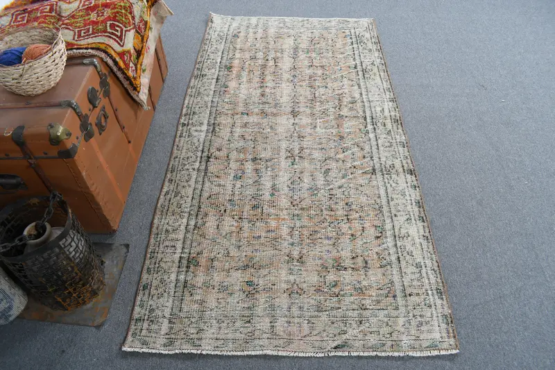 Alfombra Naranja y Azul, 9x1,8m Diseño Bordeado