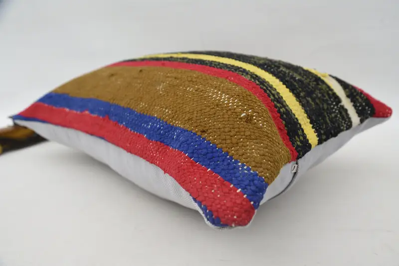 Colorful Pillow Cover, Vintage Pillow, Kilim Pillow, Boho Pillow, 16x24 Brown Cushion Case, Cushion, Wholesale Cushion Cover - 5
